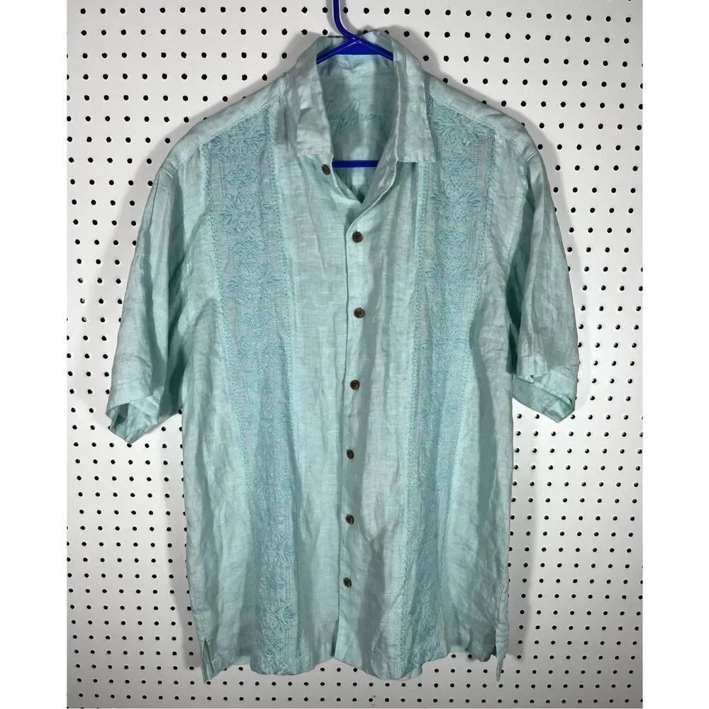 Tommy Bahama button down linen shirt L